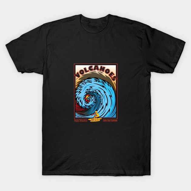 VOLCANOES EPIC SURF BREAK T-Shirt by Larry Butterworth